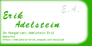 erik adelstein business card